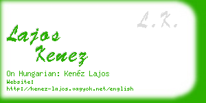 lajos kenez business card