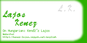 lajos kenez business card